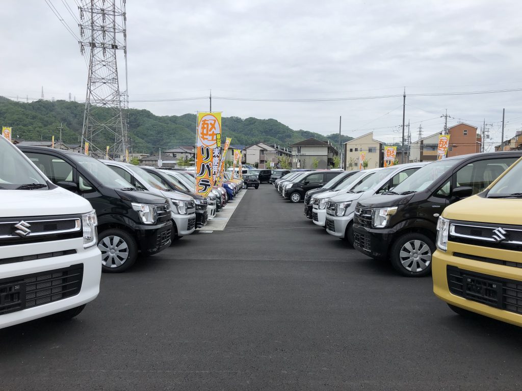 展示場に軽自動車の在庫多数！