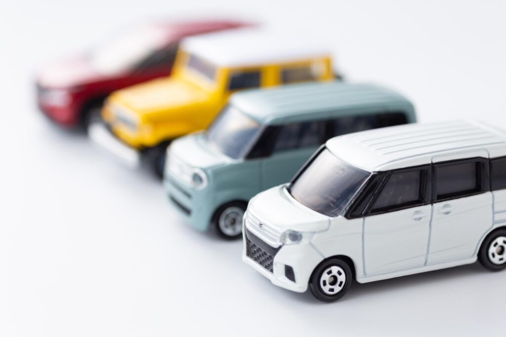 並んだミニカー