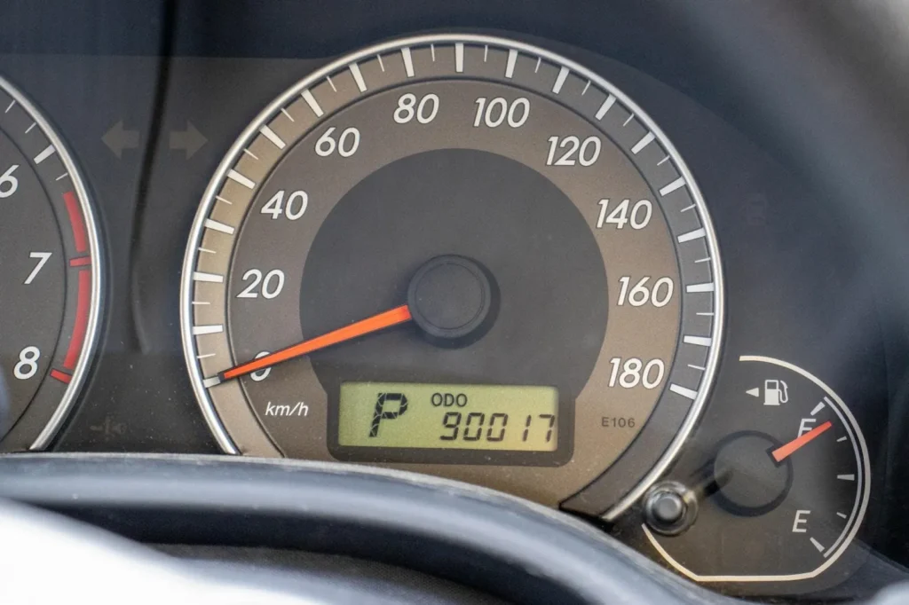 9万km台を示すオドメーター