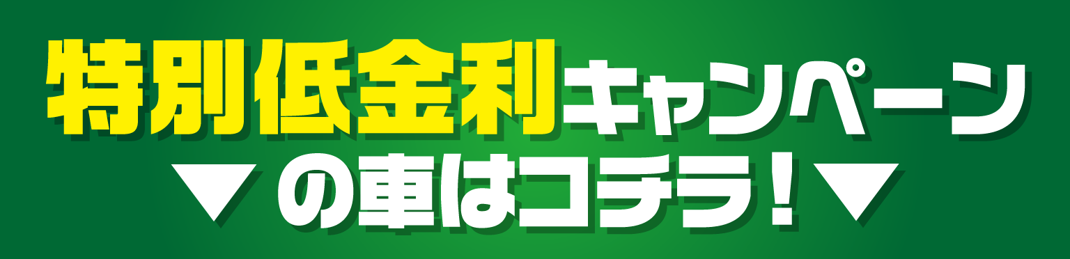 特別低金利キャンペーンの車